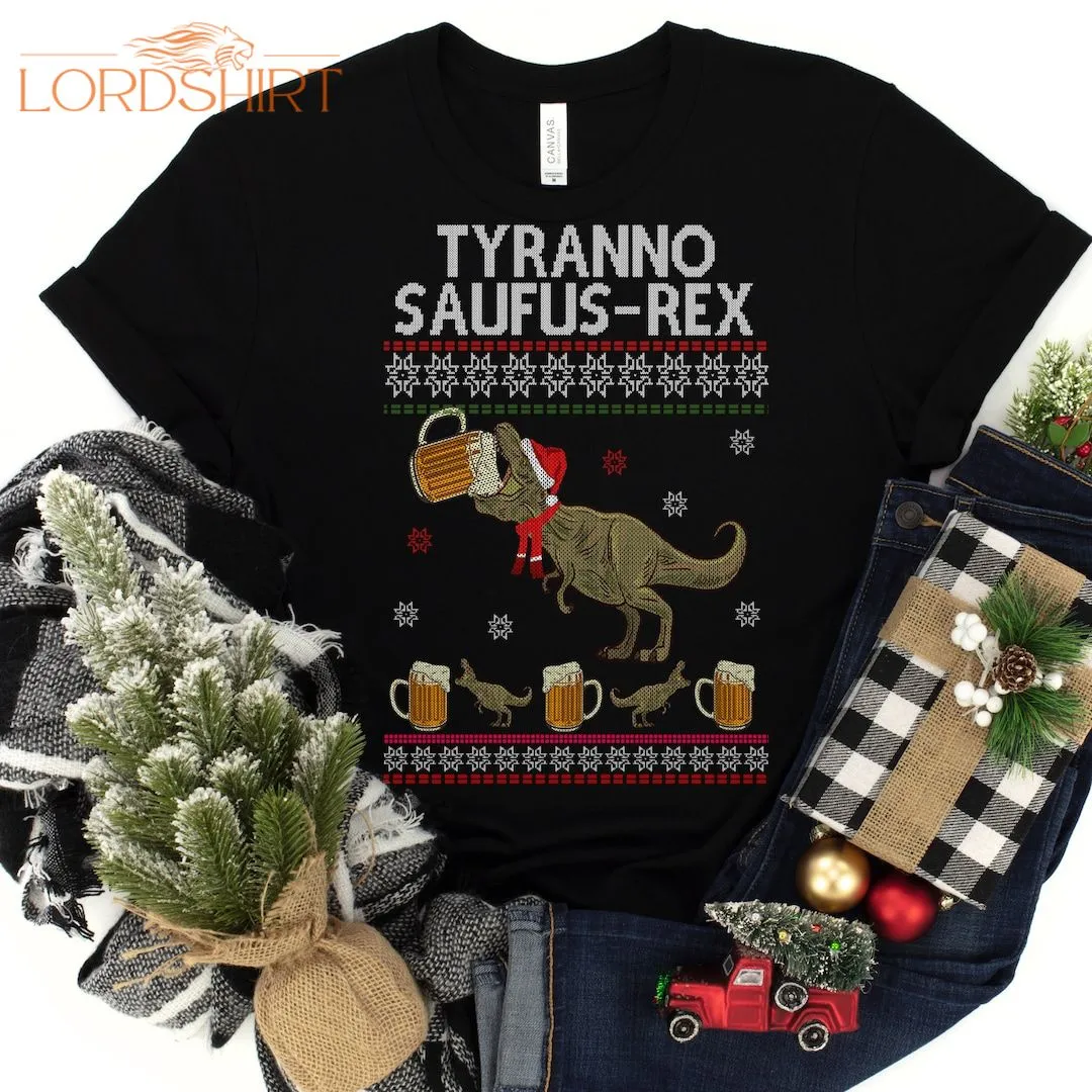 Ugly Christmas T-shirt Ugly Christmas Sweater Tyranno Saufus