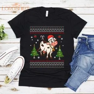 Ugly Cow Christmas T-shirt For Men Women Christmas Sweatshirt