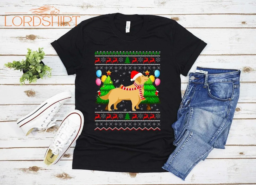 Ugly Golden Retriever Christmas T-shirt For Men Women