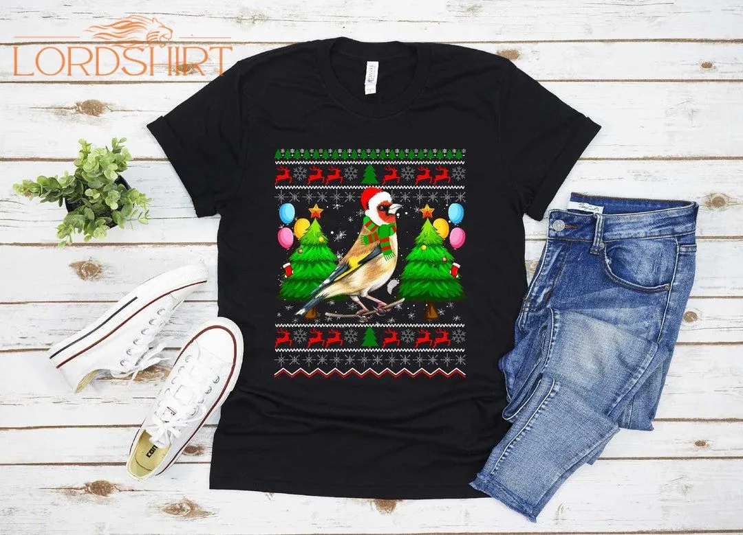 Ugly Goldfinch Bird Christmas T-shirt For Men Women Christmas