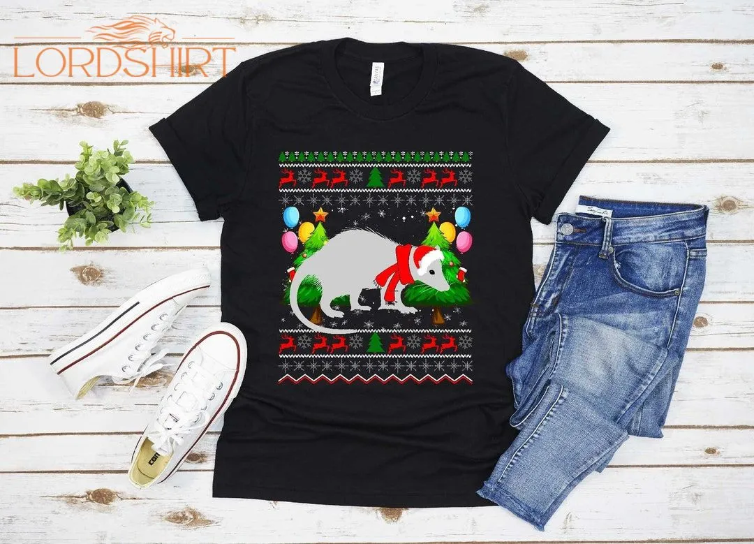 Ugly Opossum Christmas T-shirt For Men Women Christmas