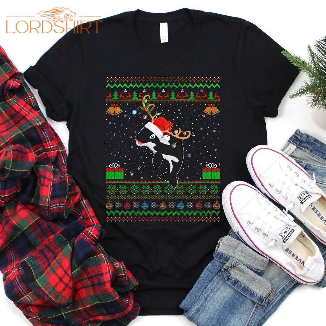 Ugly Orca Christmas T-shirt For Men Women Girls Kids Orca