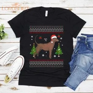 Ugly Rhiodesian Ridgeback Dog Christmas T-shirt For Men Women