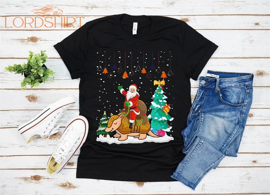 Ugly Santa Riding Armadillo Christmas T-shirt For Men Women