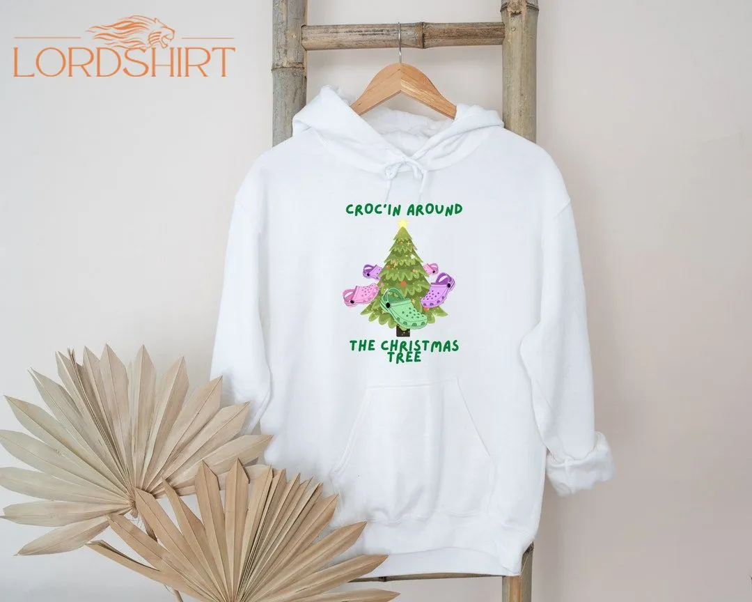 Unisex Croc Christmas Jumper Hoodie Crocin Around The