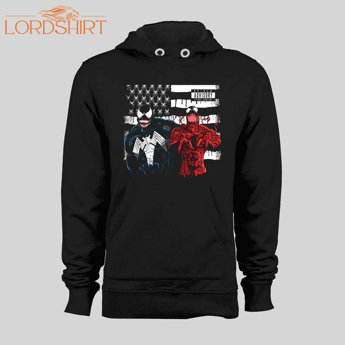 Venom Carnage American Flag Hoodie Or Sweatshirt