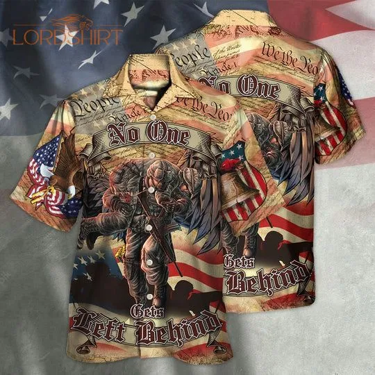 Veteran Cool No One Left Behind Cool And Classic Style Hawaiian Shirt