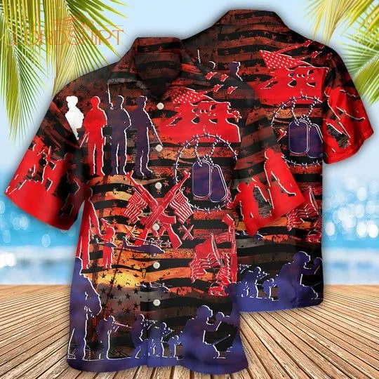 Veteran Independence Day Fought For Our Democracy Hawaiian Shirt