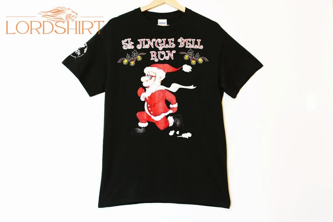 Vintage '5K Santa Jingle Bell Run' Christmas T-shirt