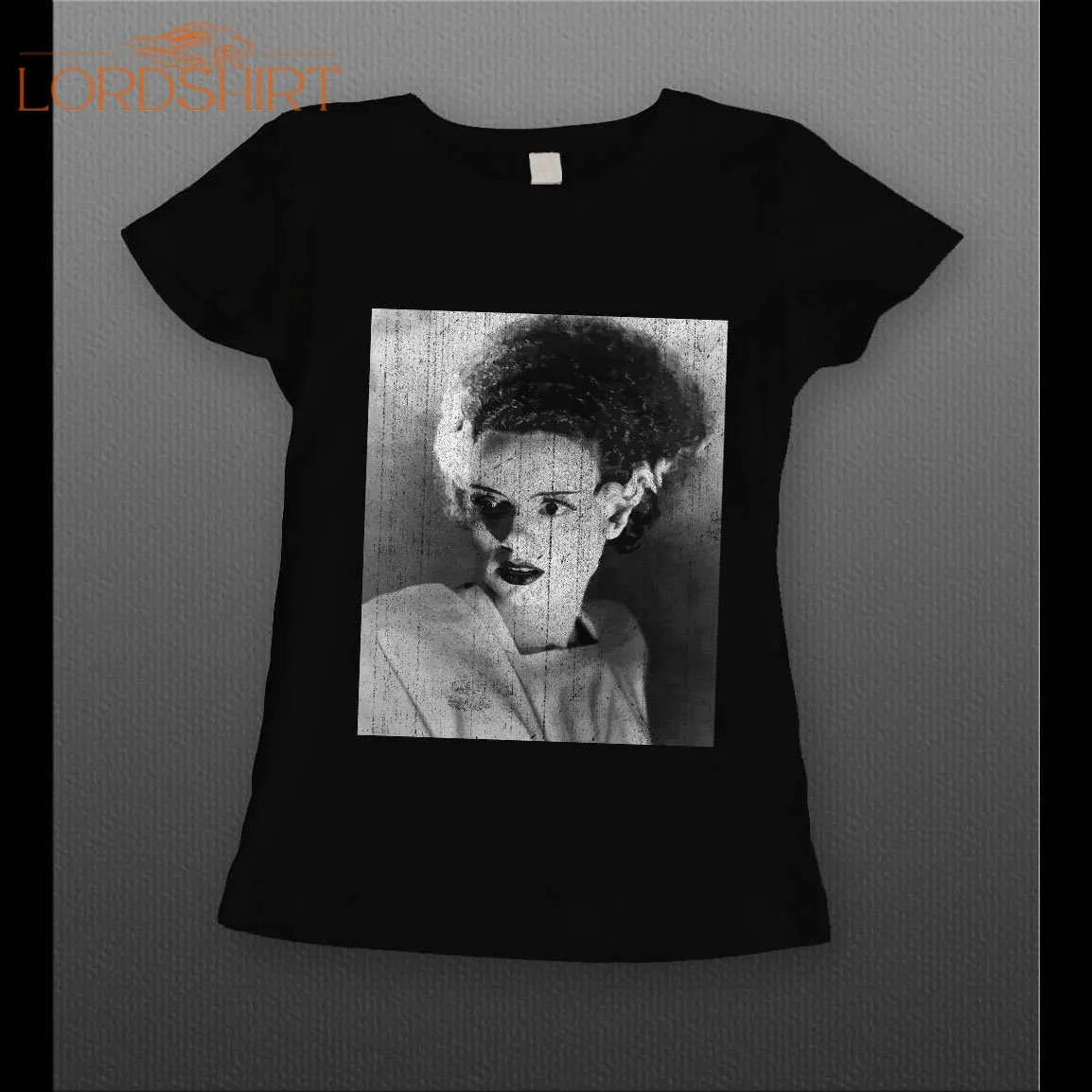 Vintage Bride Frankenstein Halloween Distressed Ladies Shirt