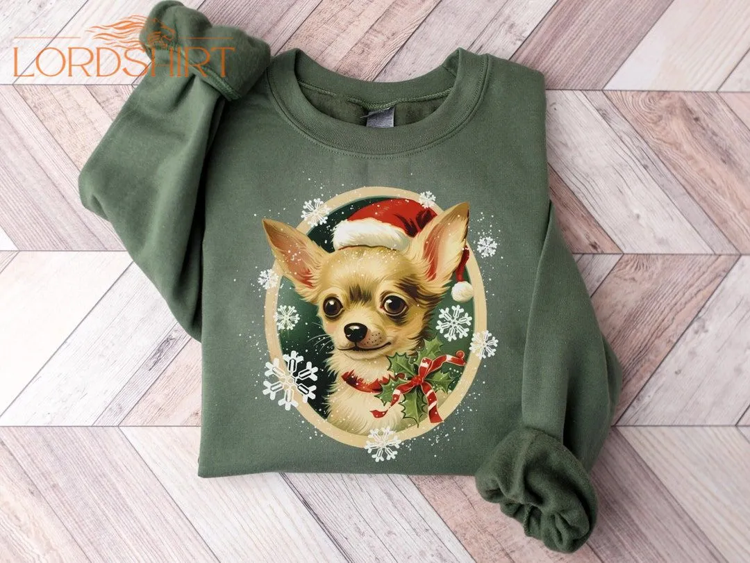 Vintage Chihuahua Sweater Kitchy Chihuahua Christmas T-shirt