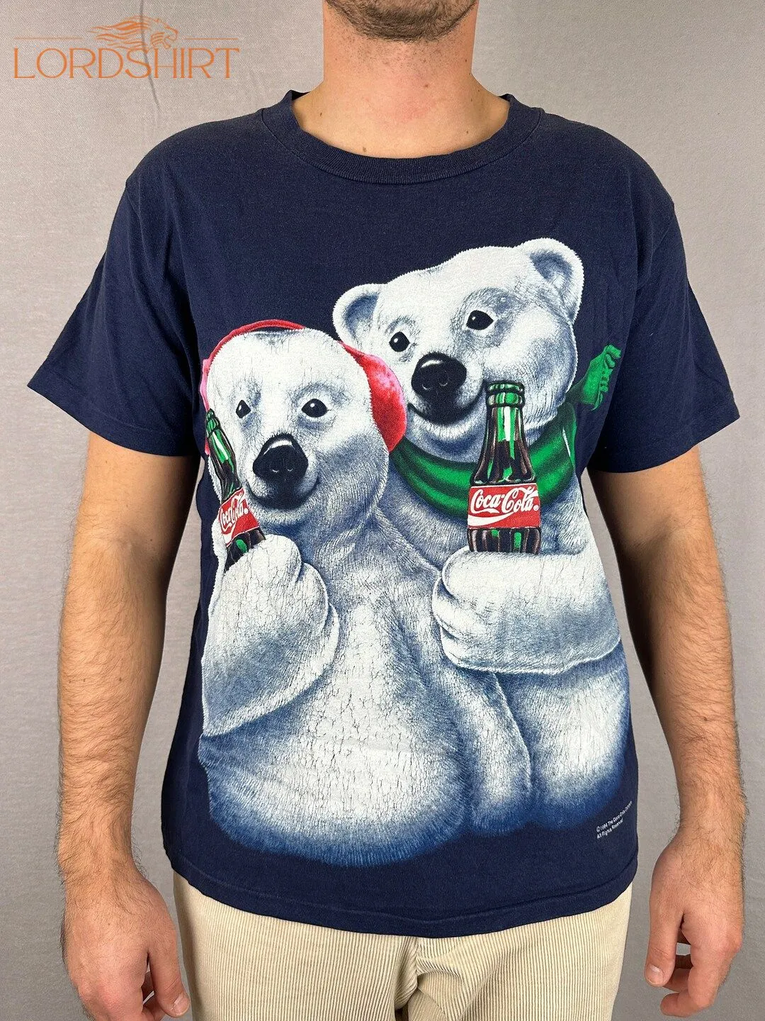 Vintage Coca Cola T-shirt Polar Bear Christmas Bears Coke Made