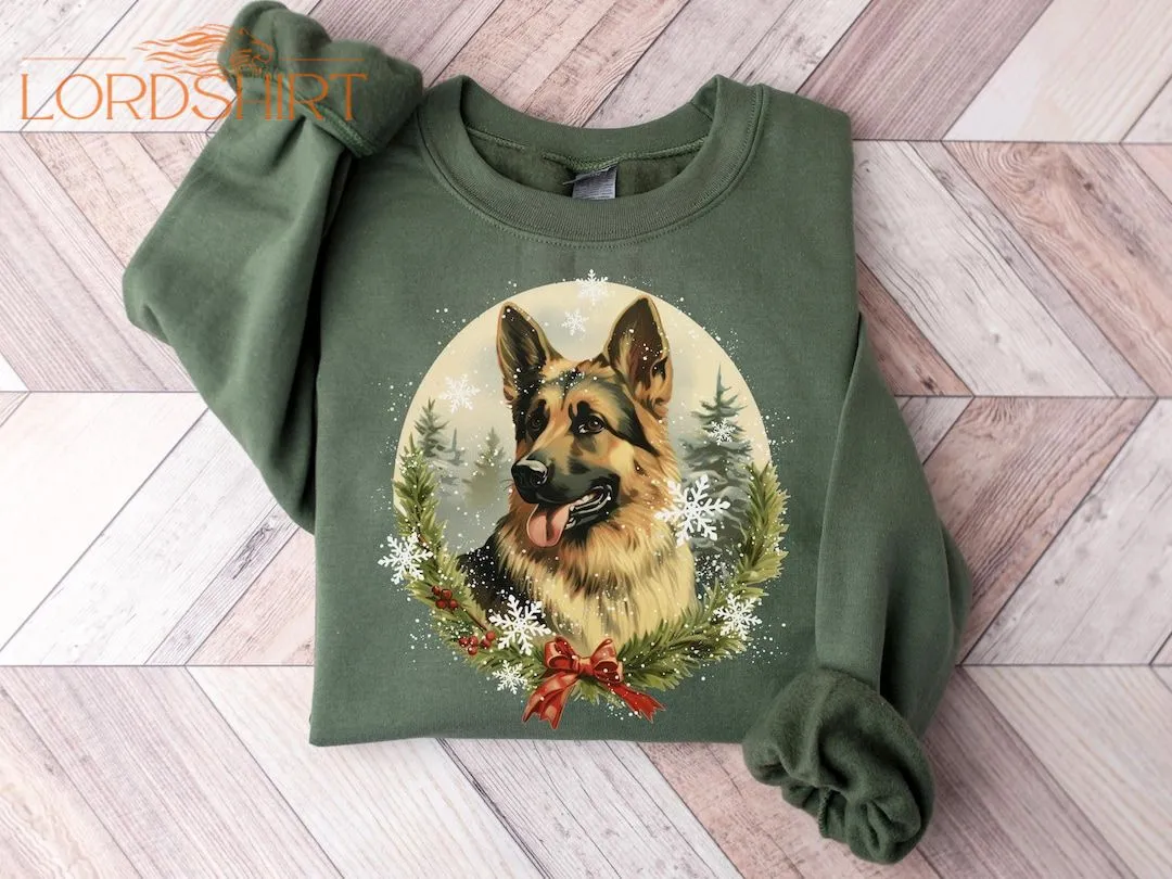 Vintage German Shepherd Sweater German Shepherd Christmas