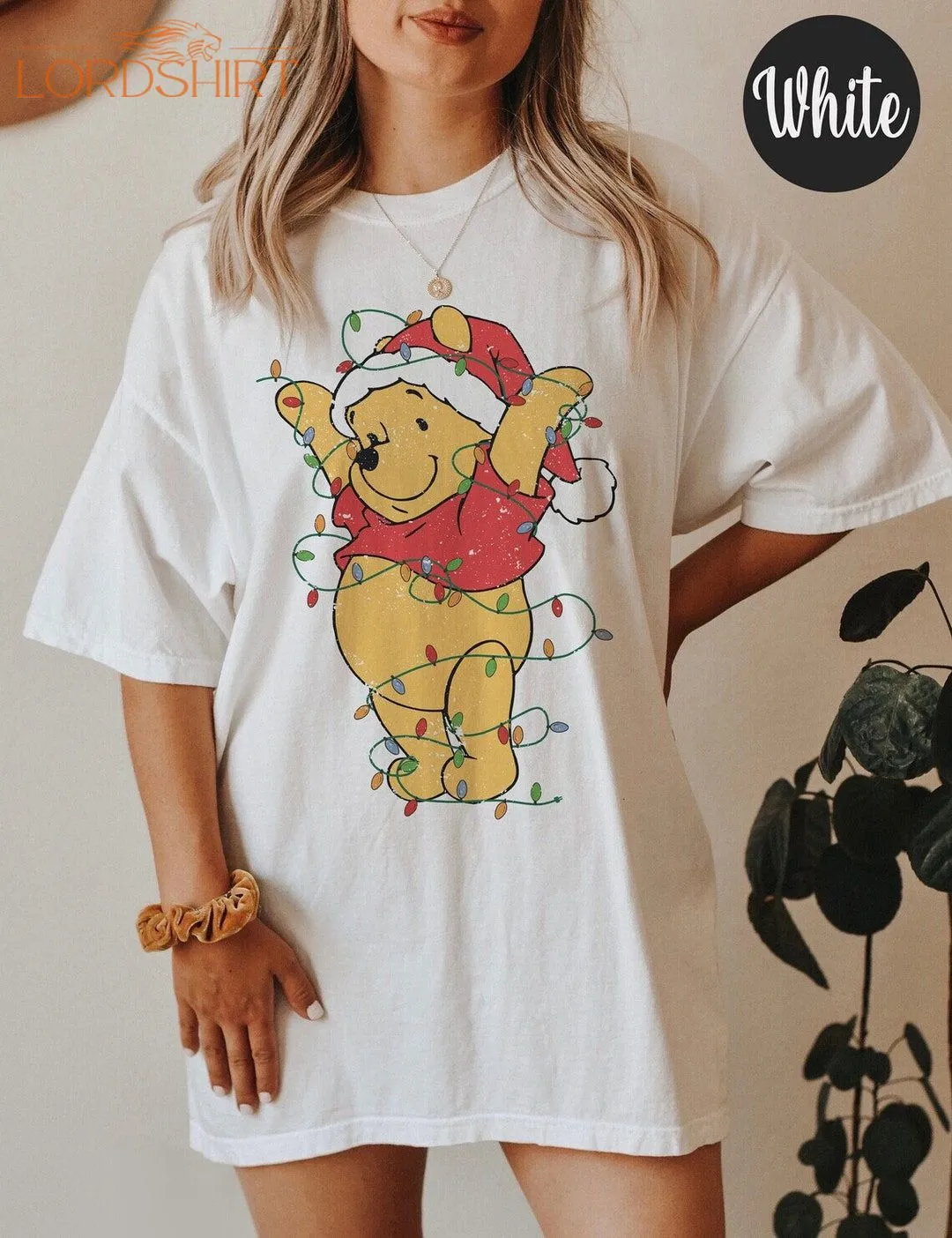 Vintage Pooh Christmas Lights Shirt Winnie The Pooh Christmas