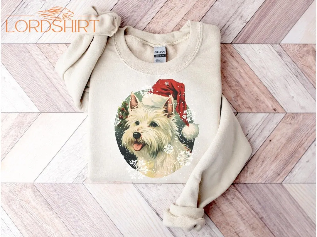 Vintage Westie Sweater West Highland White Terrier Christmas