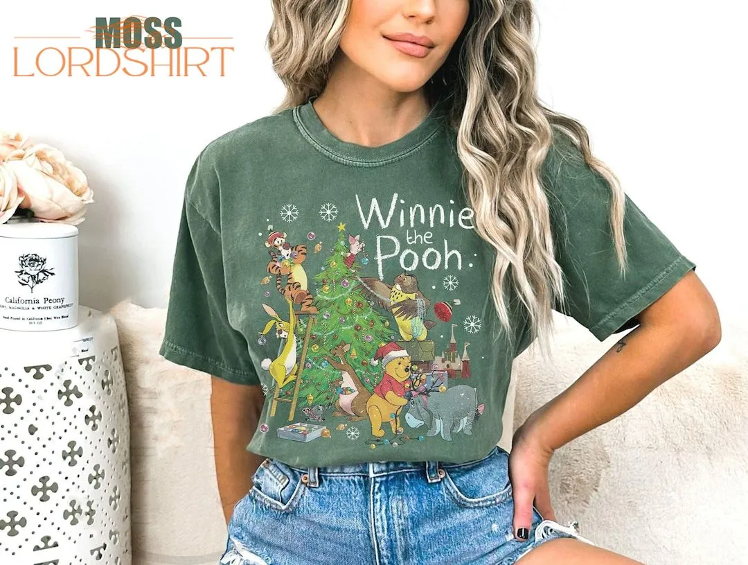 Vintage Winnie The Pooh Christmas Comfort Colors Shirt Pooh