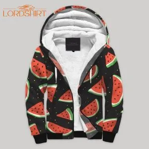 Watermelon Blanket Fleece Zip Hoodie All Over Print