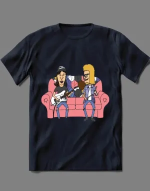 Wayne &038; Garth Beav Butthead Cartoon Parody High Quality Shirt