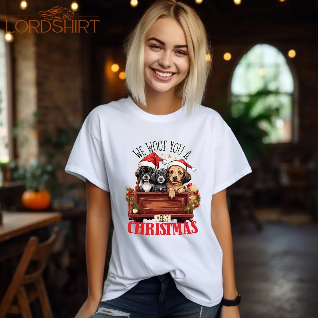 We Woof You A Merry Christmas T-shirt Christmas T-shirt