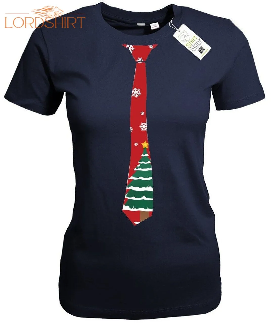 Weihnachts Krawatte Damen T-shirt