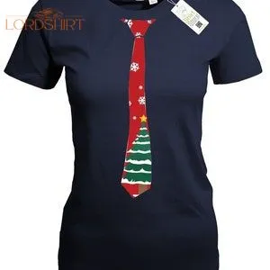 Weihnachts Krawatte Damen T-shirt