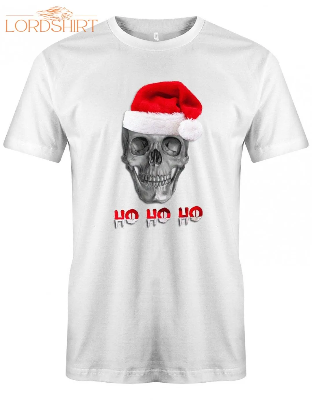 Weihnachtsmann Totenkopf Ho Ho Ho Weihnachten Herren