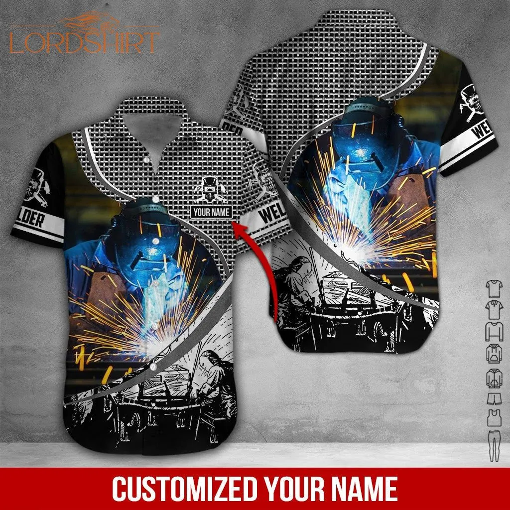 Welder Custom Name Hawaiian Shirt