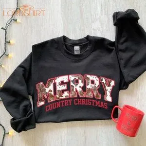 Western Christmas Sweater Christmas Sweater Merry Country