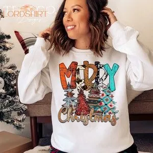 Western Merry Christmas T-shirt Christmas T-shirt Christmas