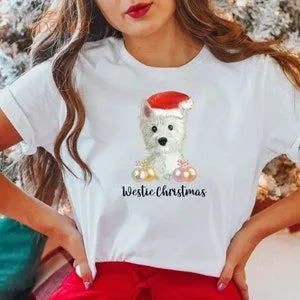 Westie Christmas T-shirt Winter Cozy Christmas Shirt