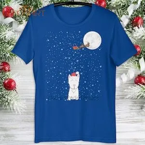 Westie Shirt Santas Sleigh Shirt Dog Christmas Shirt