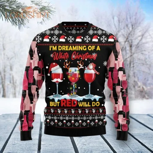 Wine Red Christmas Ugly Christmas Sweater