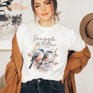 Winter Bird Shirt Boho Style Winter Shirt Cute Winter