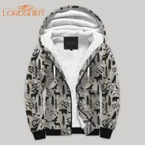 Winter Forest Blanket Fleece Zip Hoodie All Over Print