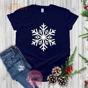 Winter Snowflake Shirtwomen Snowflake Shirtcute Holiday