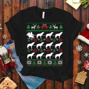 Wolves Pulling Santa Ugly Christmas T-shirt For Men And Women