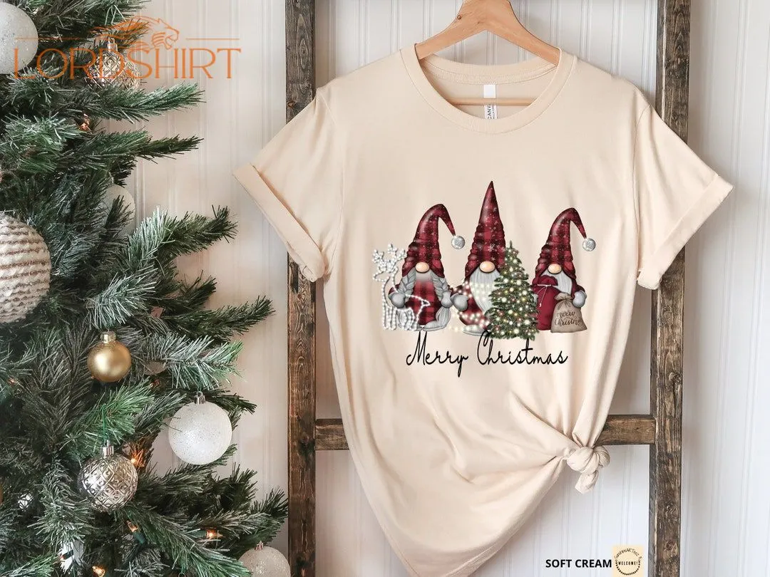 Women Christmas Shirt-christmas Gnomies Tees-women Christmas