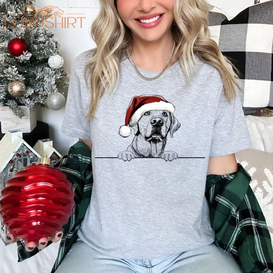 Xmas Tshirt Labrador Retriever Dog Christmas T Shirt Santa Hat