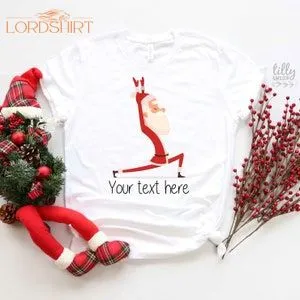 Yoga Santa T-shirt Yoga Christmas T-shirt Funny Yoga