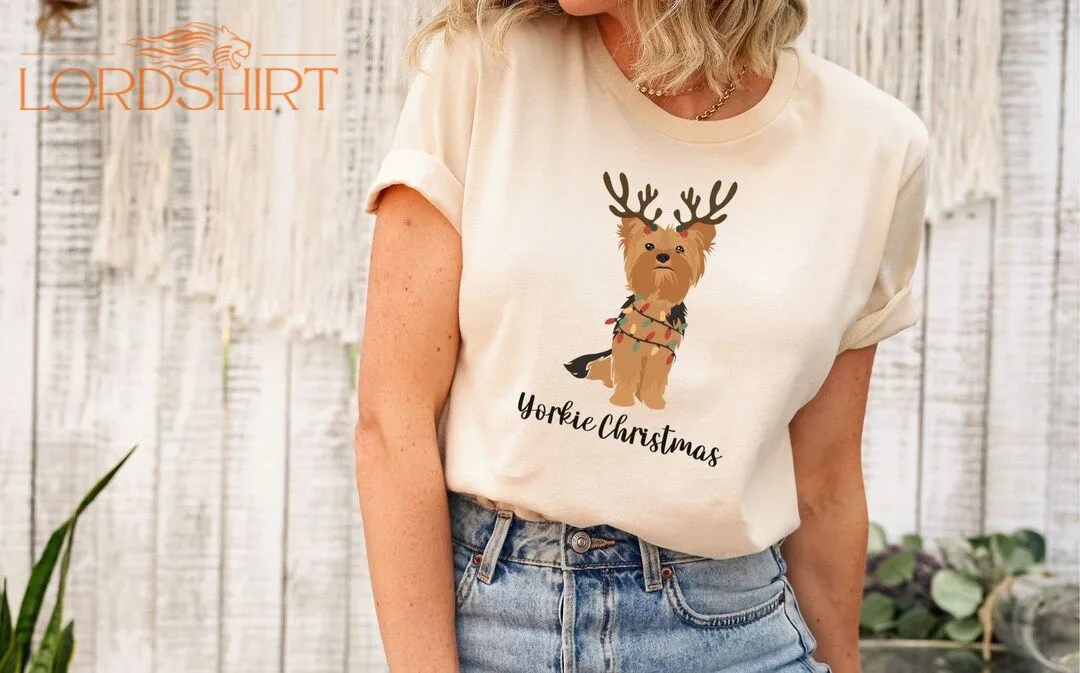 Yorkie Christmas T-shirt Dog Mama Shirt Gift For Terrier