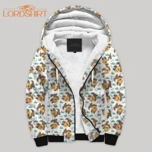 Yorkie Cute Blanket Fleece Zip Hoodie All Over Print