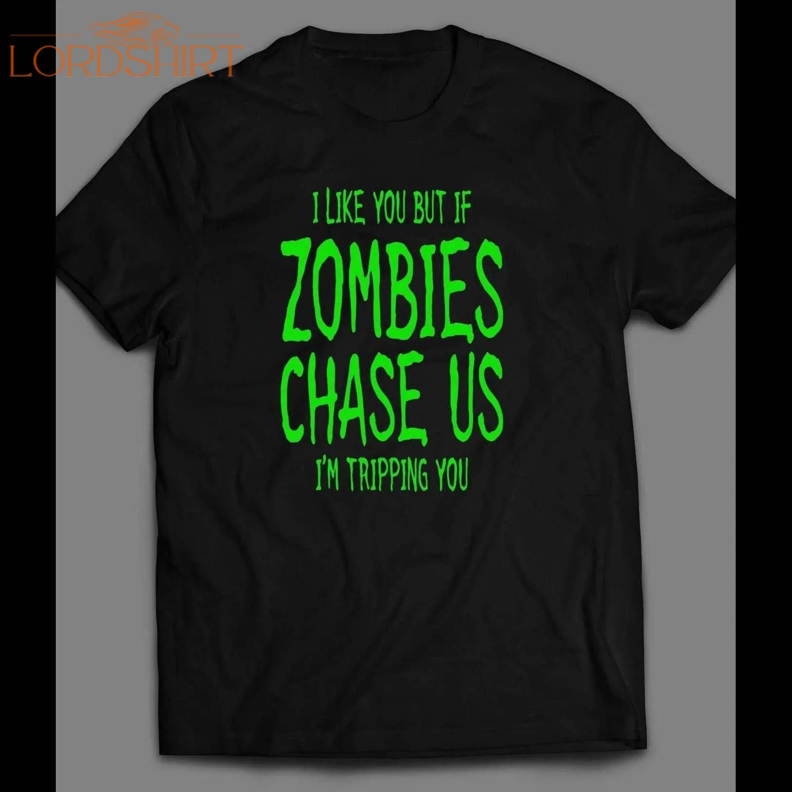 Zombies Chasing Us Funny Halloween Shirt