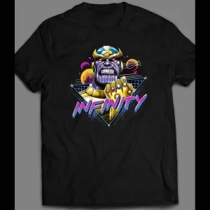 1980s Retro Style Infinity Thanos Comic Book Villain Art Shirt