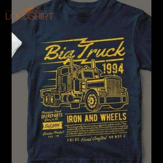 1994 Iron &038; Wheels 18 Wheeler Life T-shirt Custom Rare Artwork Design High Quality Dtg Print *s-4xl*