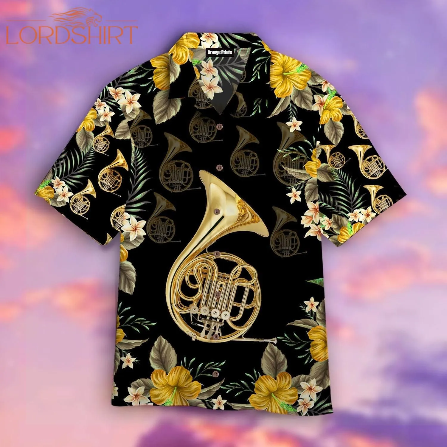 3d French Horn Hawaiian Shirt