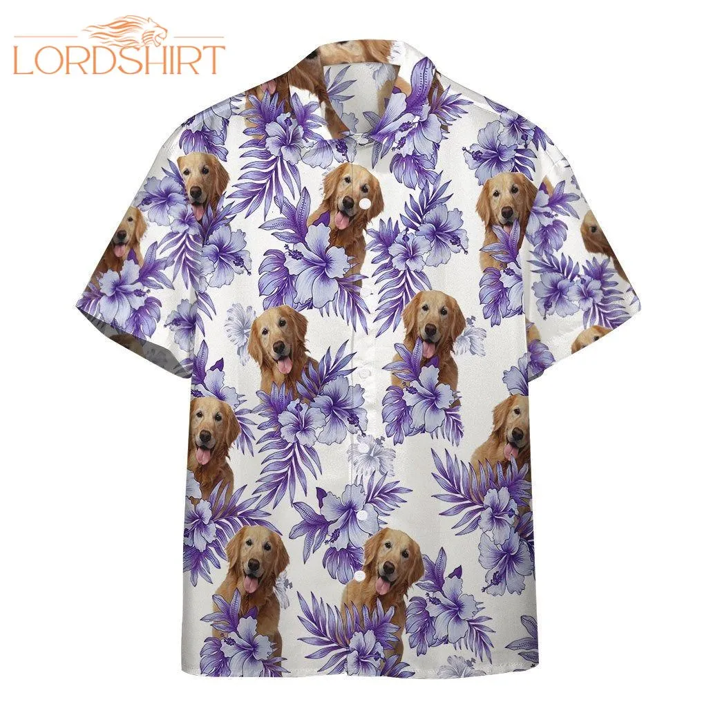 3d Hawaiian Hibiscus Golden Retriever Hawaiian Shirt