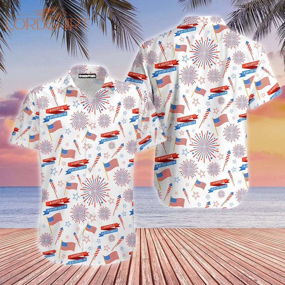 4th Of July Us Pattern Hawaiian Shirt