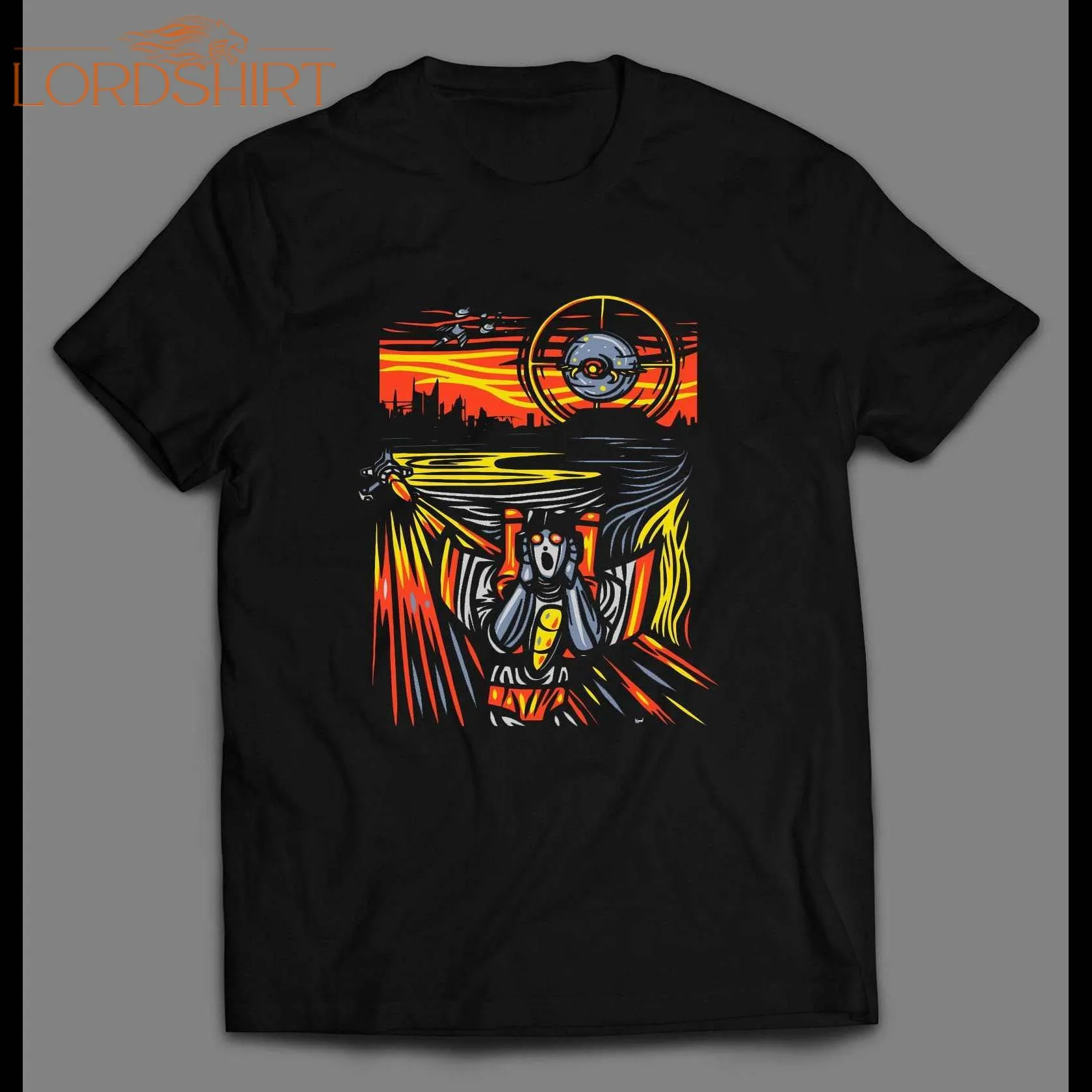 80s Cartoon Robot Starry Night Parody Shirt