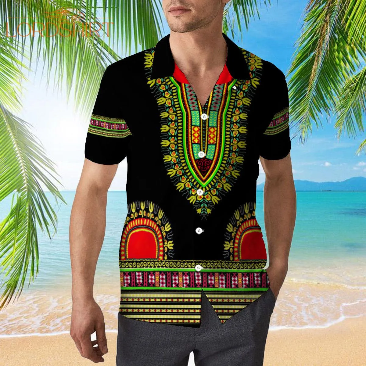 African Dashiki Hawaiian Shirt