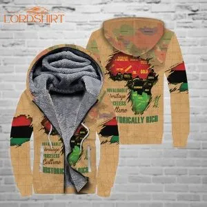 African Pride Of Invaluable Heritage Fleece Zip Hoodie All Over Print